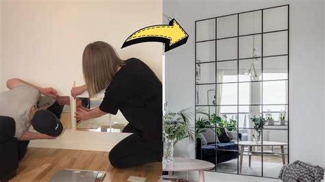 How To Make A Diy Ikea Mirror Wall Under 85