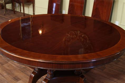 All options, finishes and sizes may not be represented. 60" Round to 115" Oval Mahogany Dining Table, Antique ...