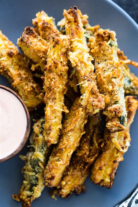 zucchini fries fryer air keto low carb parmesan baked crispy carbs diet chips recipes fried friendly gimmedelicious gluten healthy