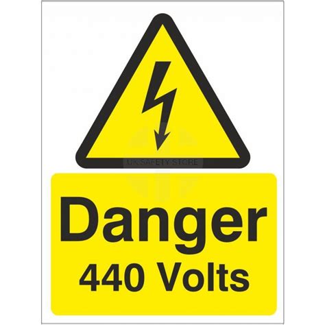 Danger 440 Volts Safety Sign Uk Safety Store