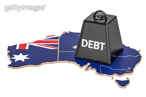 australian national debt or budget deficit financial crisis concept 3d rendering 이미지