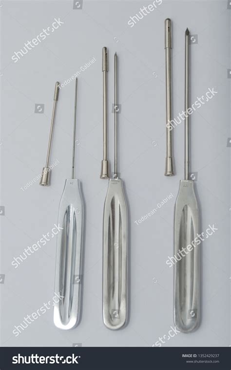 Different Types Catheter Trocars On White Stock Photo 1352429237