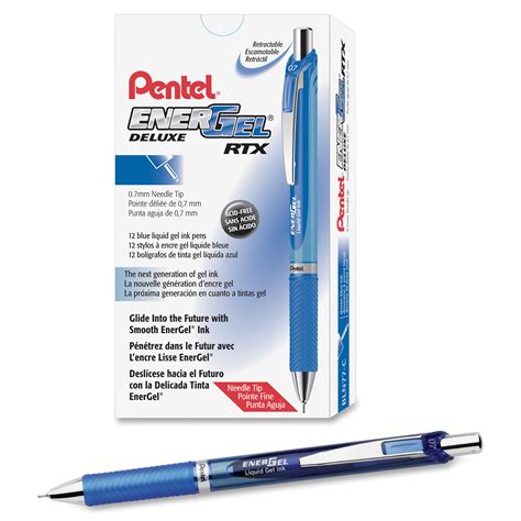 Pentel Gel Pen Retractablerefillable Blue Ld Products