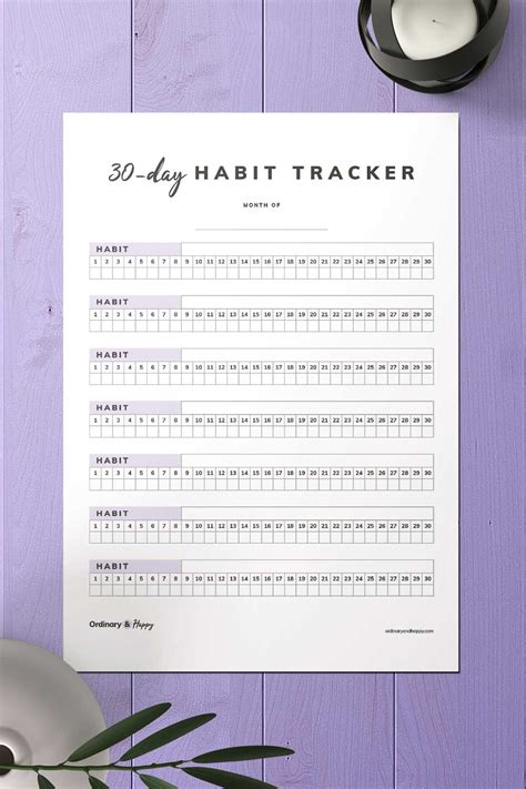 Best Day Habit Tracker Printables Free And Premium Ordinary Free