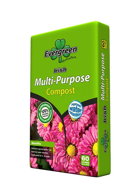 Evergreen Multi Purpose Compost 60 Ltr Large Bag 100 Peat