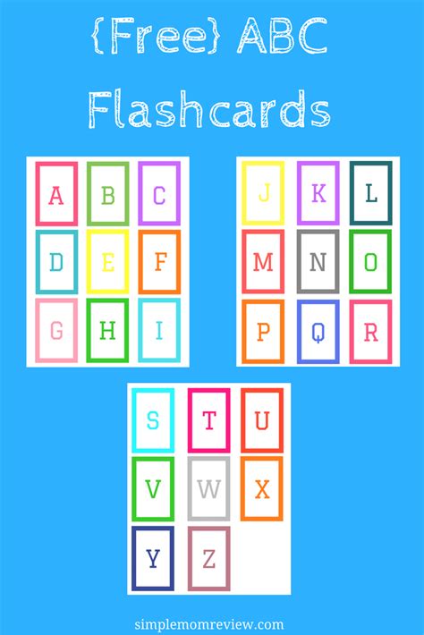 Abc Flashcards Free Printable Simple Mom Review