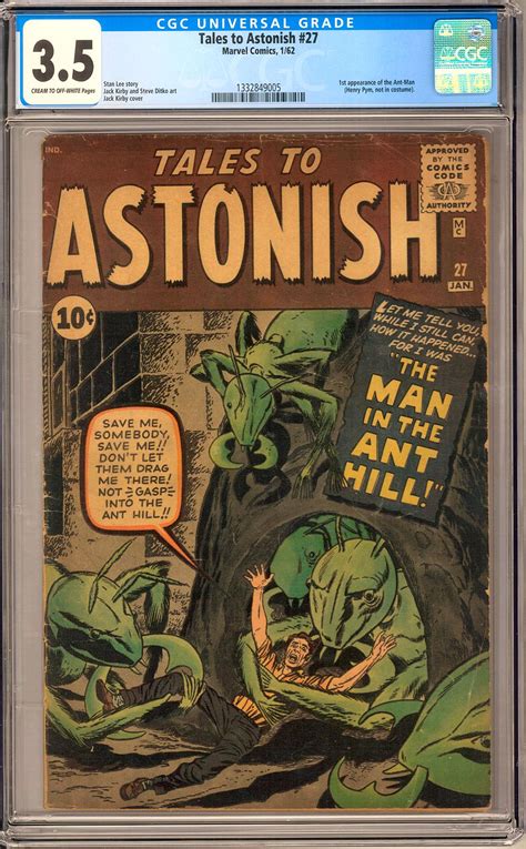 Tales To Astonish 27 Cgc 35 C Ow 1st Appearance Of Ant Man Ebay