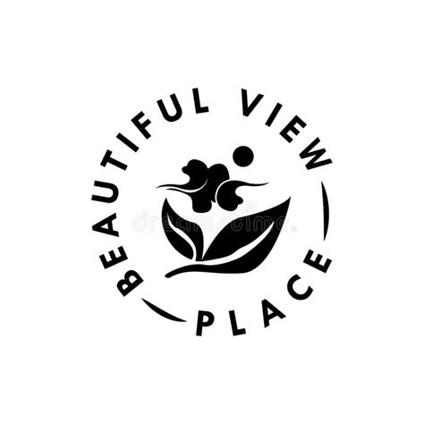 Beautiful View Place Logo Design Stock Vector Illustration Of Vector