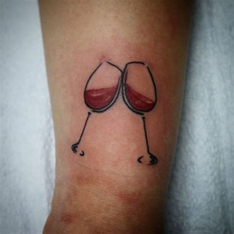 Glass Of Wine Tattoo On Forearm Tattoo Designs For Women