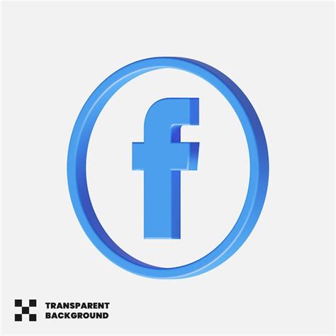 Icono De Redes Sociales De Facebook En 3d Render Archivo Psd Premium