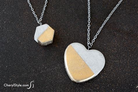 Easy Diy Concrete Necklace Everyday Dishes