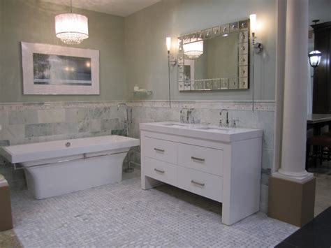 Maybe you would like to learn more about one of these? Green Marble Tiles- Transitional - bathroom