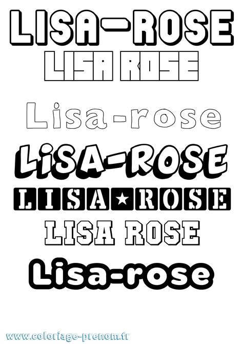 Coloriage Du Prénom Lisa Rose à Imprimer Ou Télécharger Facilement