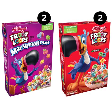 Kelloggs Froot Loops Breakfast Cereal Variety Pack 4ct 412oz