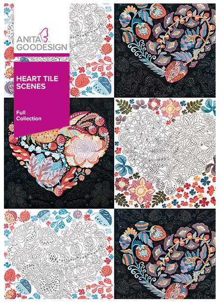 Anita Goodesign Heart Tile Scenes Embroidery Designs 079673012597