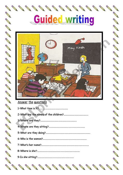 Guided Writing Exercises For Esl Students Exercise Poster Gambaran
