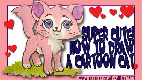 Super Cute How To Draw A Cartoon Cat Youtube