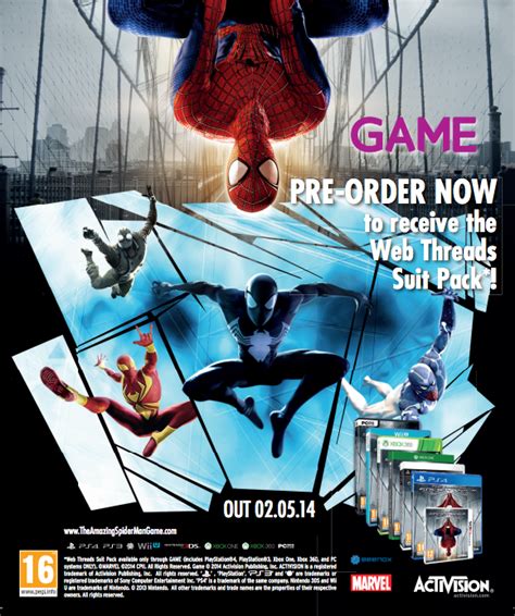 The Amazing Spider Man 2 Game Pre Order Bonus Announced Xbox One