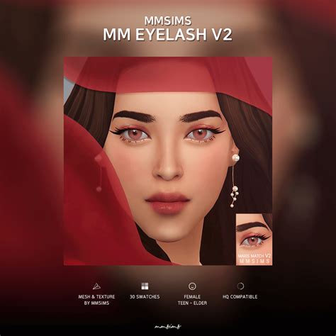 Sims 4 Eyelash Maxis Match V2 Micat Game