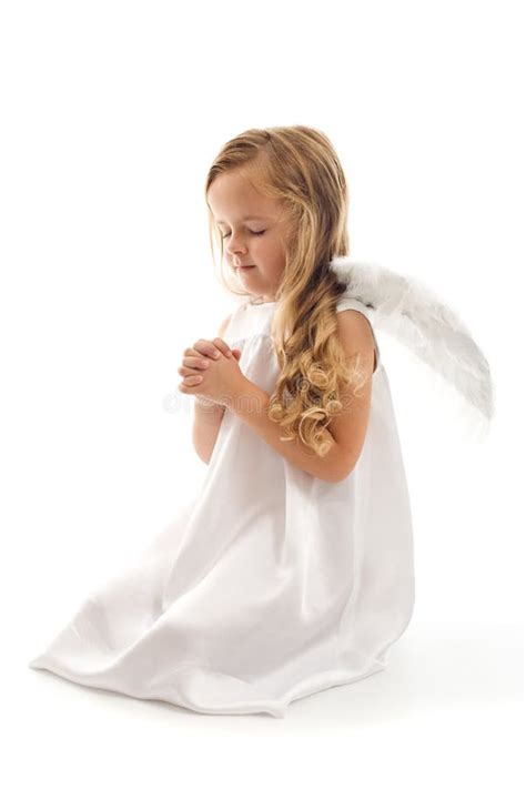 Little Angel Girl Praying Royalty Free Stock Photos Image 16717548