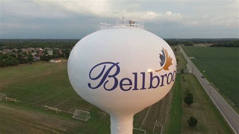 Aerial Views Of The Newly Painted Water Tower In Bellbrook Ohio