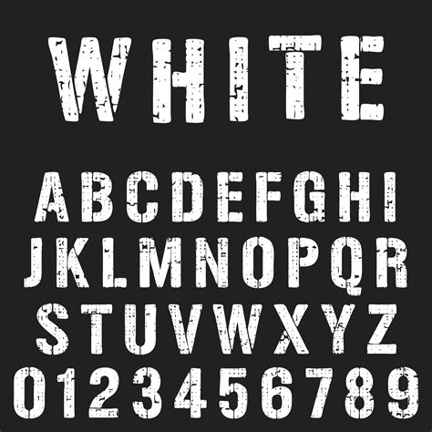 Stencil alphabet font template 683902 - Download Free Vectors, Clipart ...