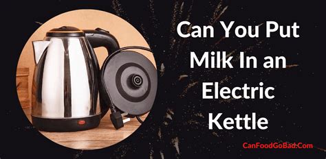 Can You Put Milk In An Electric Kettle 2 Ways To Use Electric Kettle
