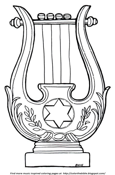 Lyre Coloring Page Coloring Pages