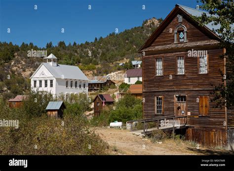 Silver City Ghost Town In The Mountains Of Idaho Usa Stock Photo Alamy