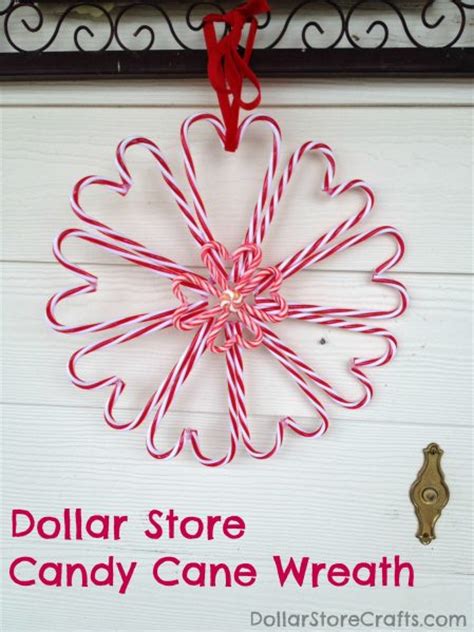 Tutorial Candy Cane Heart Wreath Dollar Store Crafts