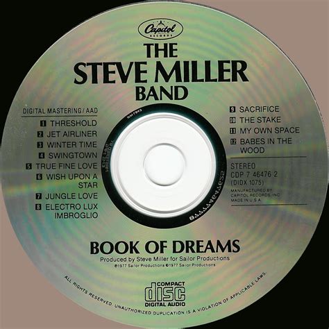Musicotherapia Steve Miller Band Book Of Dreams 1977