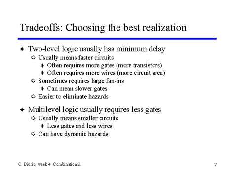 Tradeoffs Choosing The Best Realization