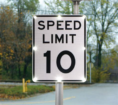 Blinkersign Flashing Led Speed Limit Sign R2 1 Speed Awareness Tapco