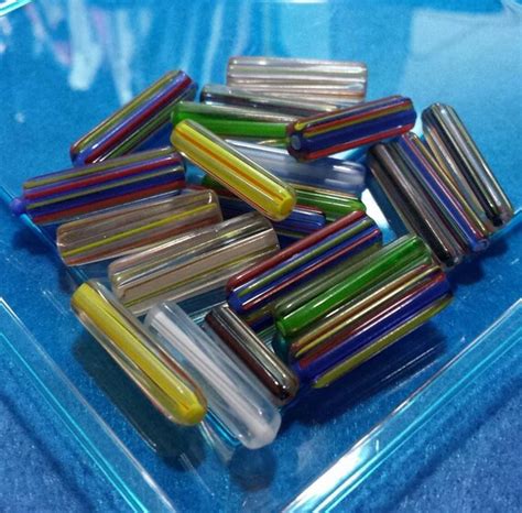 Items Similar To Vintage Glass Ridged Striped Tube Beads Assorted