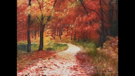 Autumn Path Acrylic Painting Step By Step Tutorial Youtube