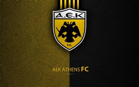 Υποδέχεται τον βόλο αεκ : Download wallpapers AEK Athens FC, 4k, logo, Greek Super ...