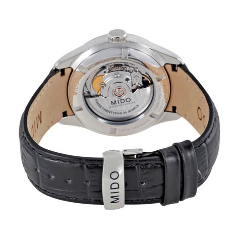 Mido Belluna Ii Heures And Minutes Decentrees Automatic Black Leather St
