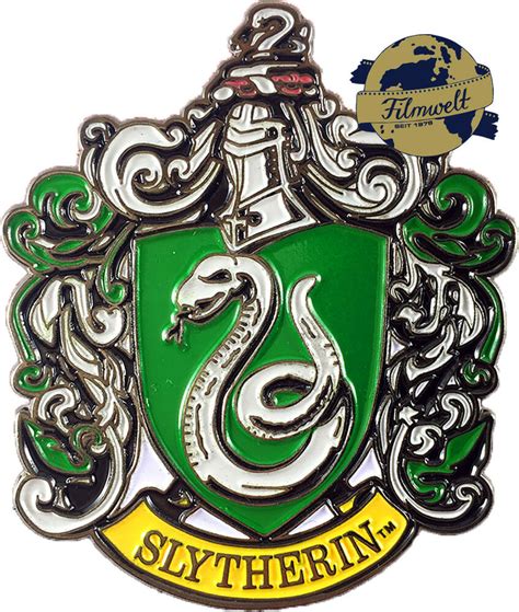 The official online site for harry potter merchandise providing a magical shopping experience packed with exclusives take home this ornately decorated, pentagonal tin designed to look like the chocolate frog souvenir tin seen throughout the harry potter film series. Harry Potter Slytherin Wappen - exklusive Sammler ...