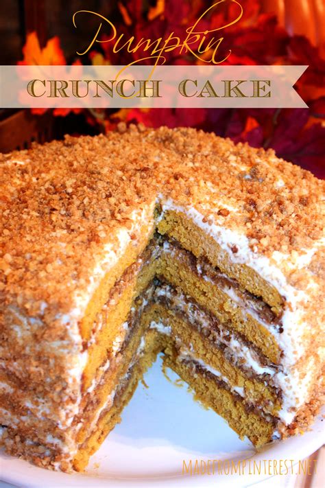 Pumpkin Crunch Cake With Cream Cheese Frosting T