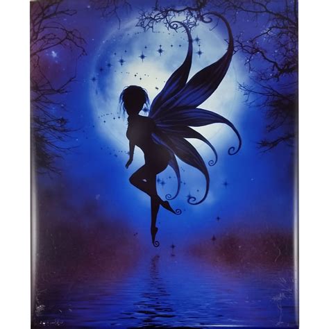Indigo Fairy Art Tile Julie Fain 10x8 In Fairies Fantasy M263 Fairy