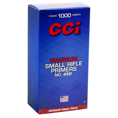 Cci No 450 Magnum Small Rifle Primers 1000 Brick 17 Cannot Ship
