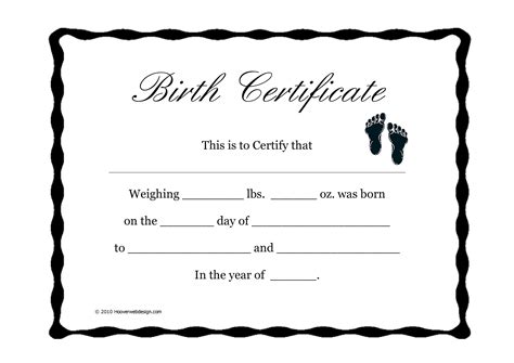 Using one of our free certificate templates, our free certificate generator will create your certificate instantly for you to download and print on your own printer. 15 Birth Certificate Templates (Word & PDF) ᐅ TemplateLab