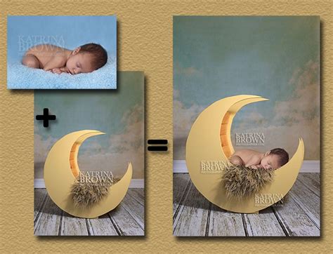 Digital Moon Prop For Infant Newborn Photography 2 Digital Files Free