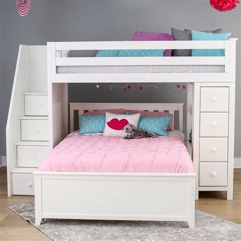 Ayres L Shaped Bunk Bed With Drawers Bed For Girls Room Loft Bunk