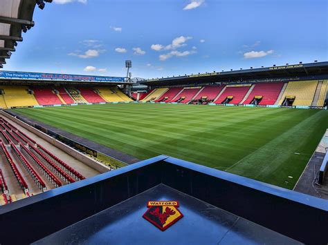 Editorial use only, license required for commercial use. Watford FC, Vicarage Road Stadium, Watford, Hertfordshire ...