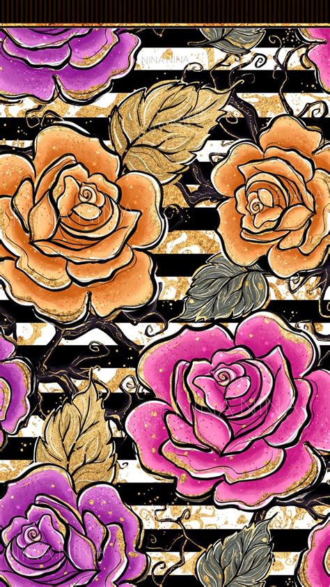 Halloween Flowers Digital Papers Cute Seamless Patterns Spooky Fabric