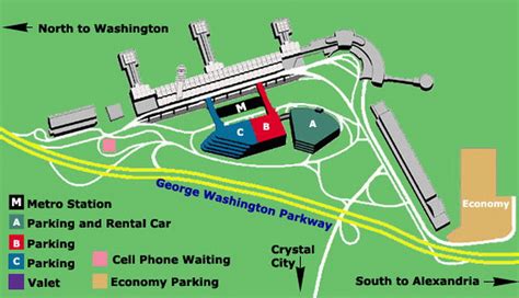 Airport Parking Map Reagan National Airport Parking Map
