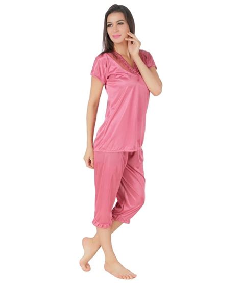 Buy Masha Pink Satin Nightsuit Sets Online At Best Prices In India Snapdeal