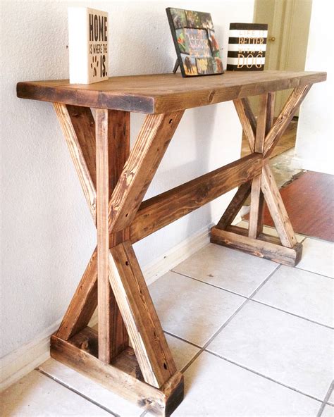 Small Rustic Entryway Table Diy Console Table Rustic Console Tables