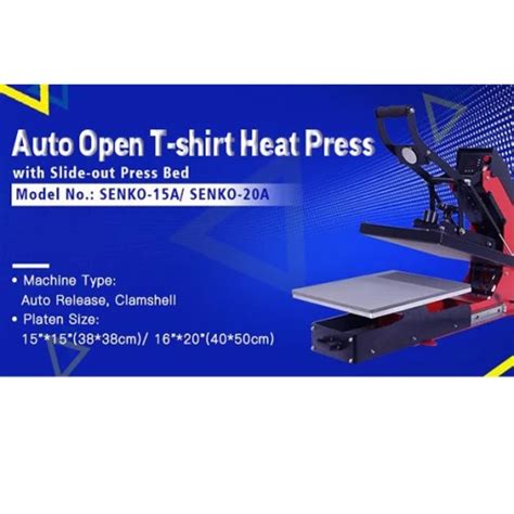 Auto Open T Shirt Heat Press With Slide Out Press Bed Microtec Heat
